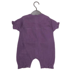 Newborn Girls Half Sleeves Romper - Purple - test-store-for-chase-value