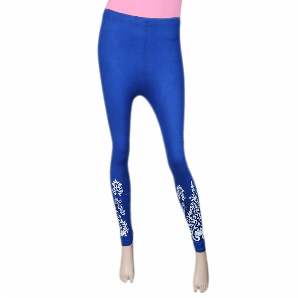 Women's Printed Tight- Blue, Women, Pants & Tights, Chase Value, Chase Value