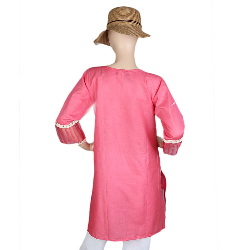Women's Embroidered Kurti - Pink, Women, Ready Kurtis, Chase Value, Chase Value