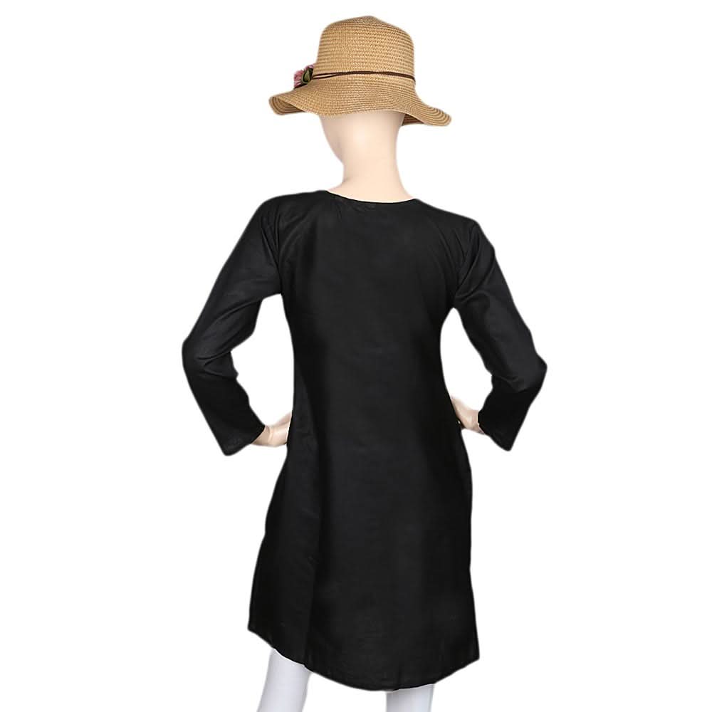Plain Kurti For Women's - Black - test-store-for-chase-value