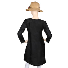 Plain Kurti For Women's - Black - test-store-for-chase-value