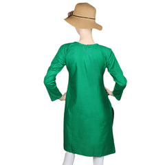 14th August Plain Kurti For Women's - Green - test-store-for-chase-value