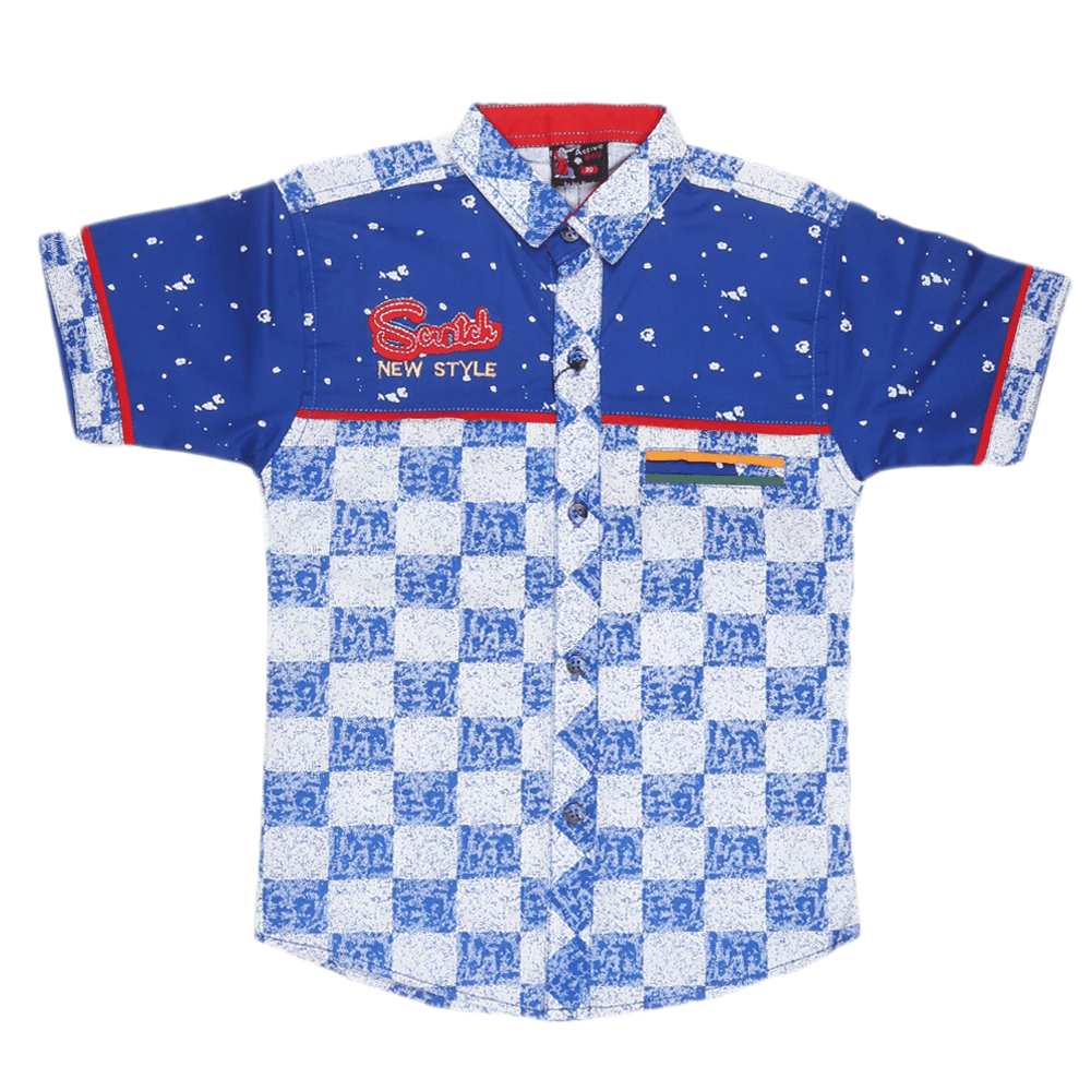 Boys Casual Shirt - Blue - test-store-for-chase-value