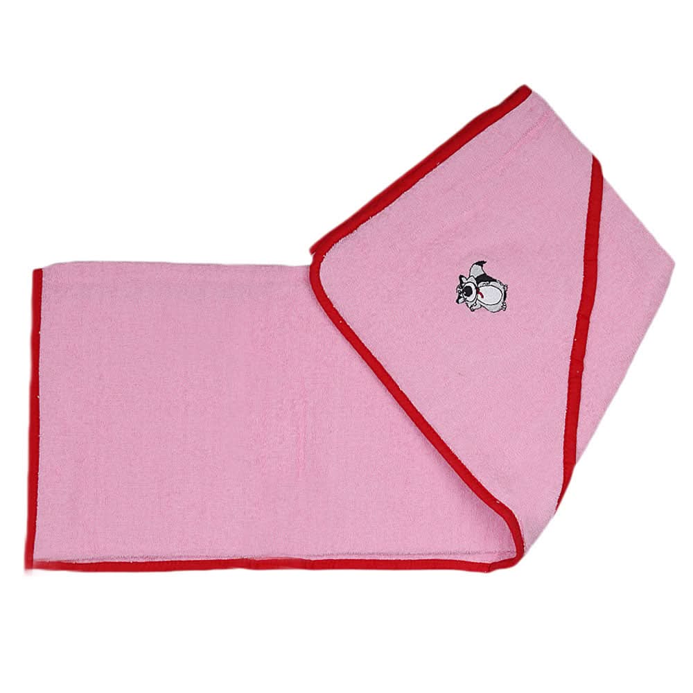 Newborn Baby Bath Towel - Pink, Kids, Bath Accessories, Chase Value, Chase Value