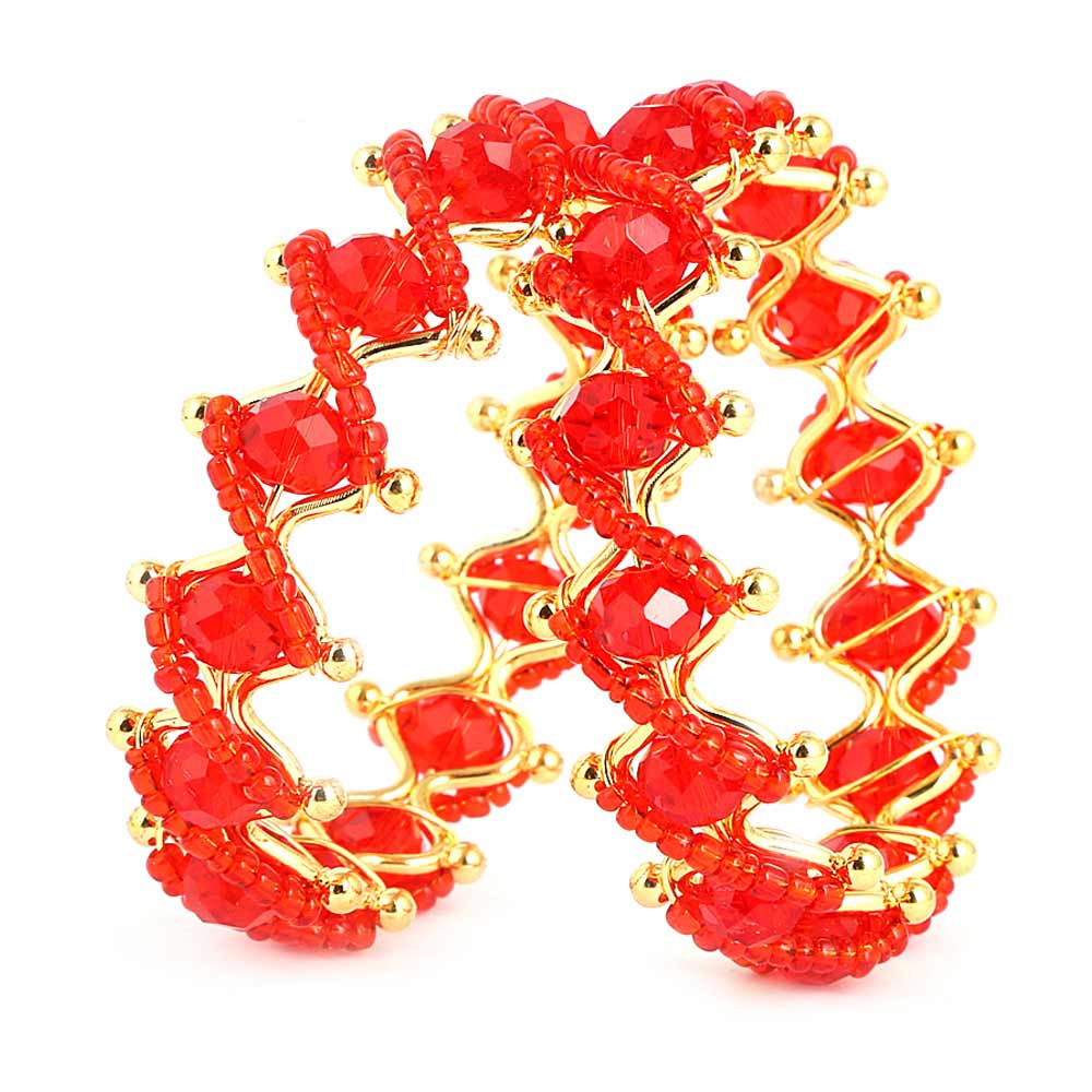 Girl's Fancy Bangles 2 Pcs - Red - test-store-for-chase-value
