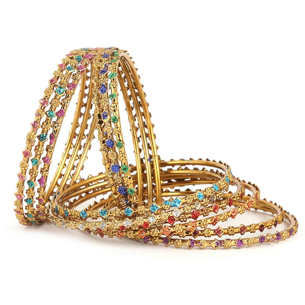 Women's Fancy Bangles 12 Pcs - Multi - test-store-for-chase-value