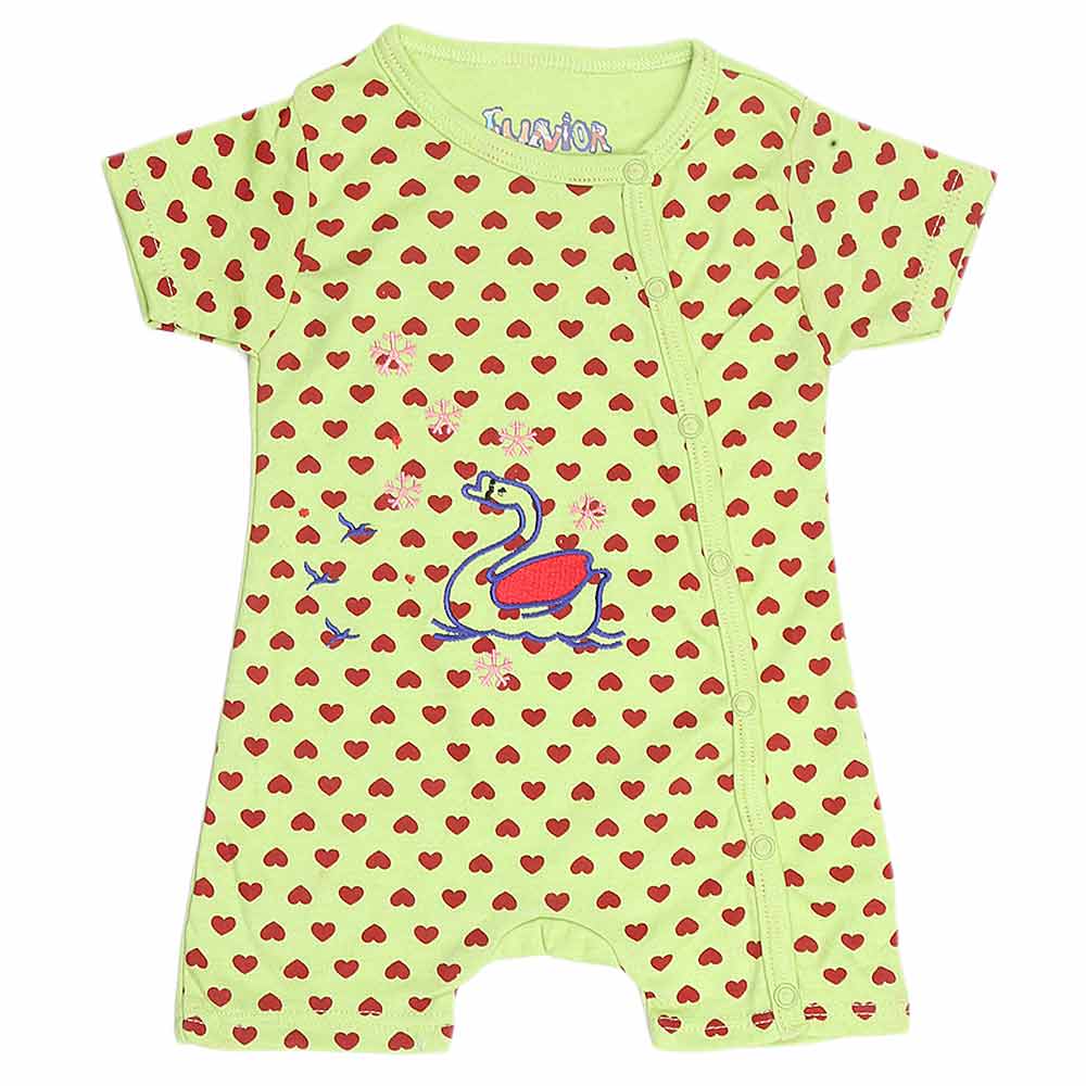 Newborn Girls Fancy Romper - Green - test-store-for-chase-value