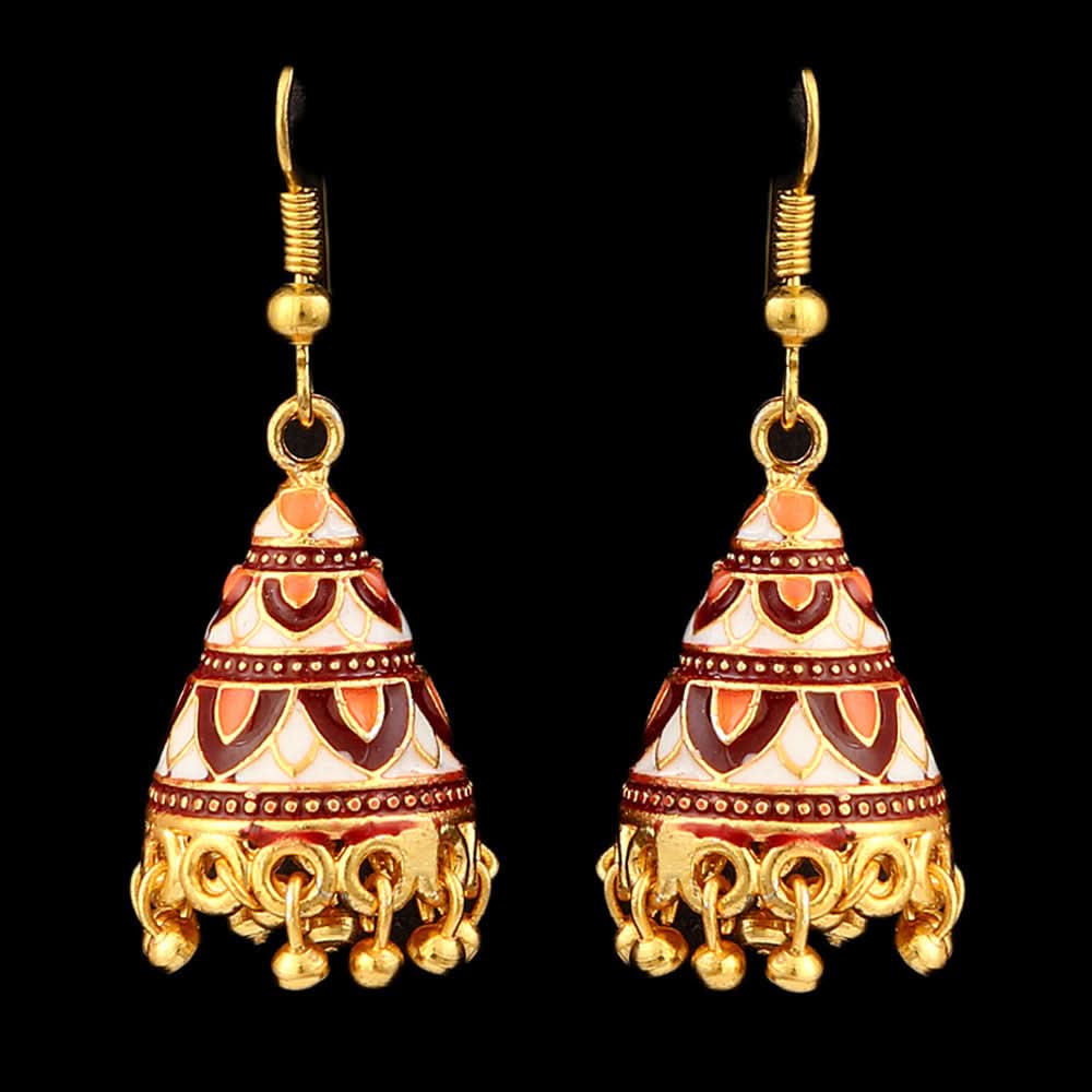 Women's Fancy Ear Jhumki - Golden - Brown, Jewellery, Chase Value, Chase Value