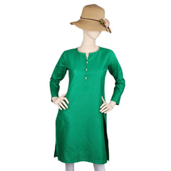 14th August Plain Kurti For Women's - Green - test-store-for-chase-value