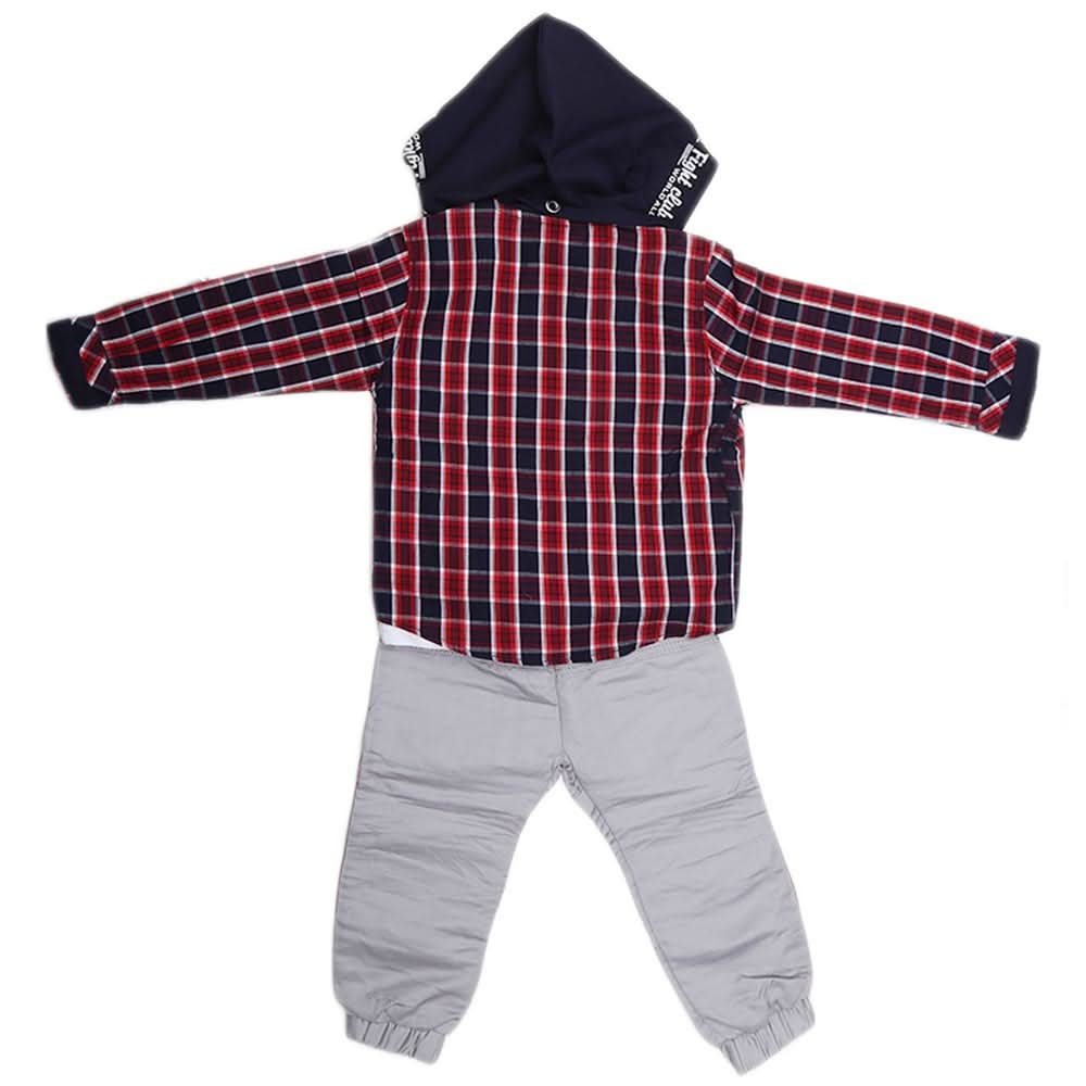 Boys Full Sleeves 3 Piece Suit - Red, Kids, Boys Sets And Suits, Chase Value, Chase Value