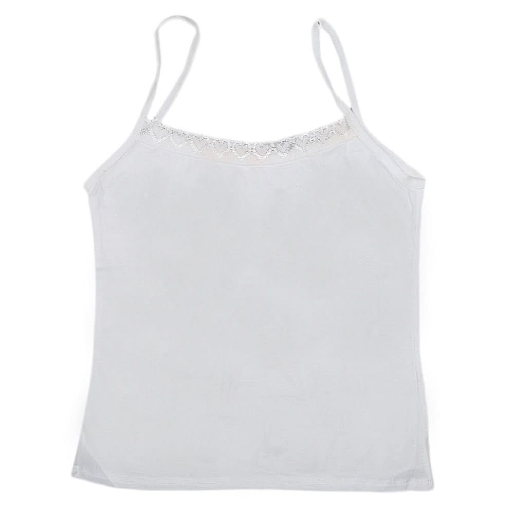 Girls Shameez - White, Kids, Shameez Camisole And Biddies, Chase Value, Chase Value