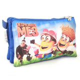 Pencil Pouch Three Zipper - Blue, Kids, Pencil Boxes And Stationery Sets, Chase Value, Chase Value