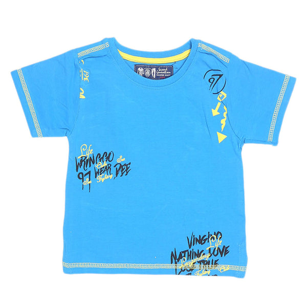 Boys Half Sleeves T-Shirt - Blue - test-store-for-chase-value