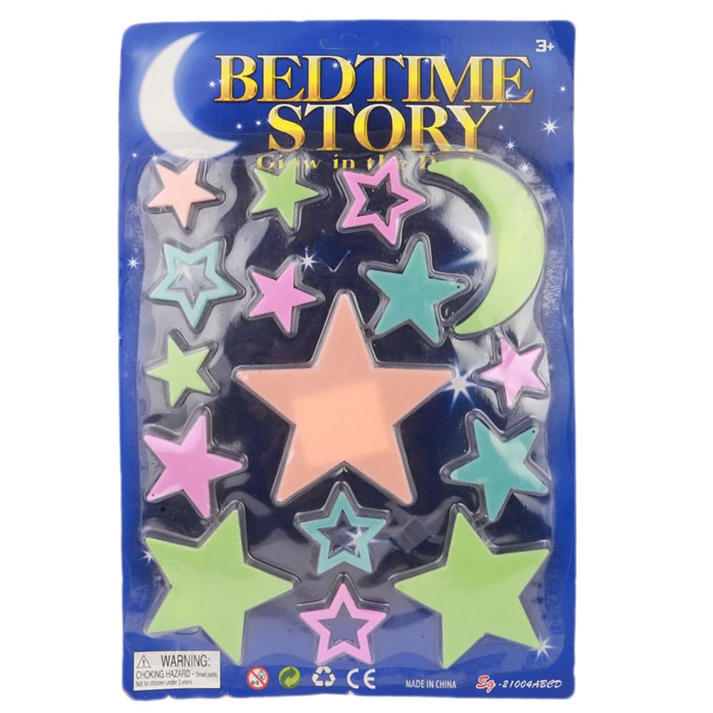 Glowing Stars 16 Pcs - Multi, Kids, Educational Toys, Chase Value, Chase Value