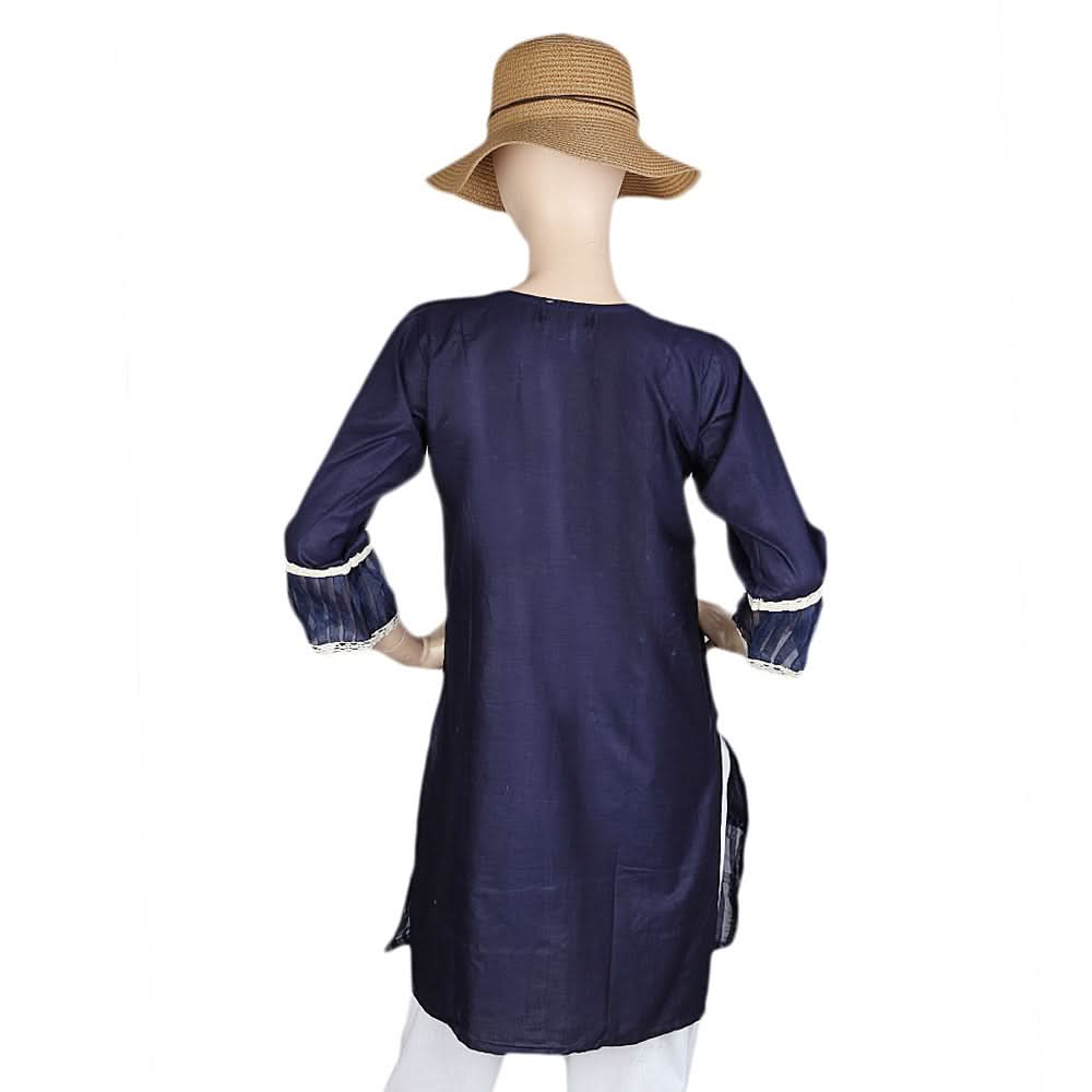 Women's Embroidered Kurti - Navy Blue, Women, Ready Kurtis, Chase Value, Chase Value