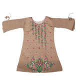 Girls Embroidered Masuri Suit 3 Pcs - Brown, Kids, Girls Sets And Suits, Chase Value, Chase Value