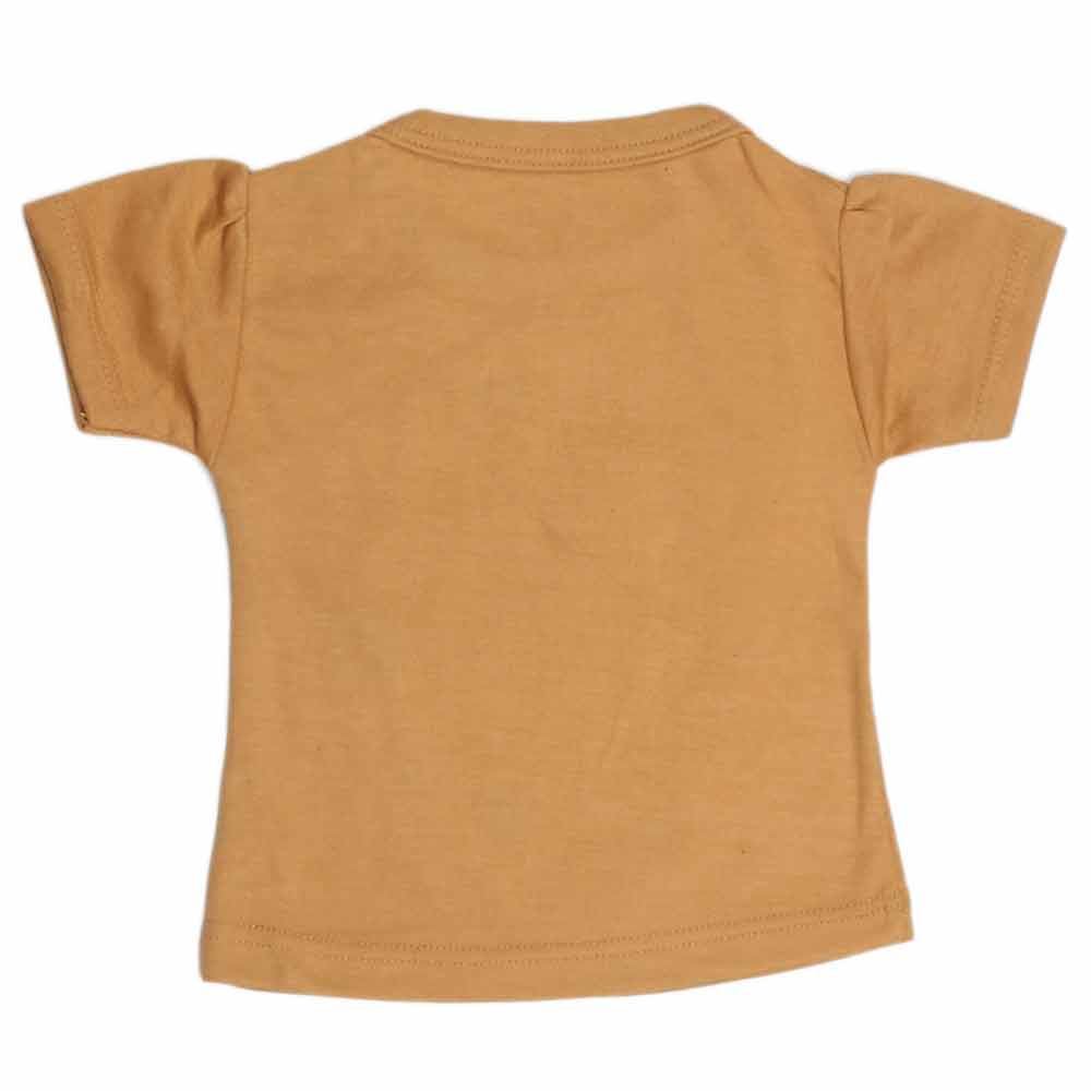 Newborn Girl's T-Shirt - Camel - test-store-for-chase-value
