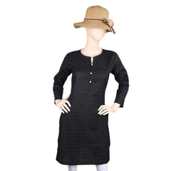 Chikan Kurti For Women's - Black - test-store-for-chase-value