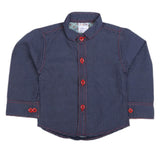 Newborn Full Sleeves Casual Shirt - Dark Blue, Kids, NB Boys Shirts And T-Shirts, Chase Value, Chase Value