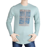 Men's Full Sleeves T Shirt - Cyan, Mens T-Shirts, Chase Value, Chase Value