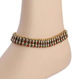 Women's fancy Anklet - Golden Red, Women, Foot Jewellery, Chase Value, Chase Value