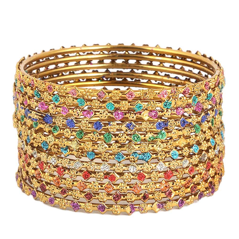 Women's Fancy Bangles 12 Pcs - Multi - test-store-for-chase-value