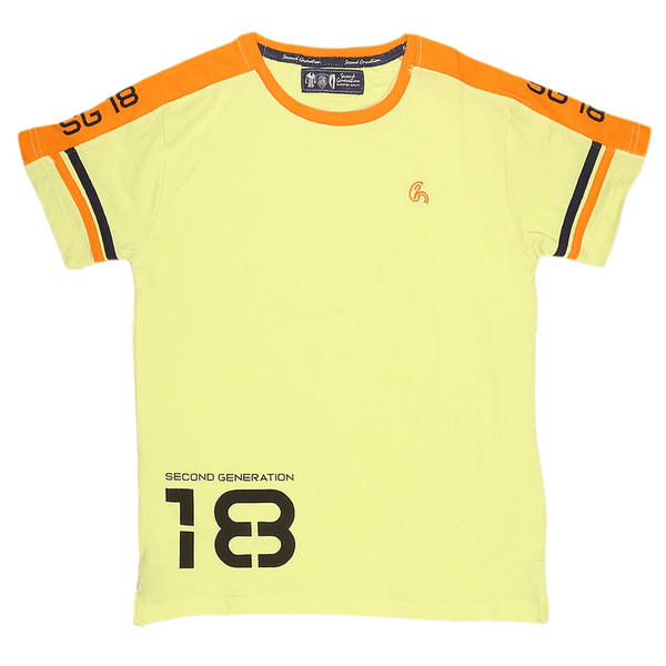 Boys Half Sleeves T-Shirt - Yellow - test-store-for-chase-value