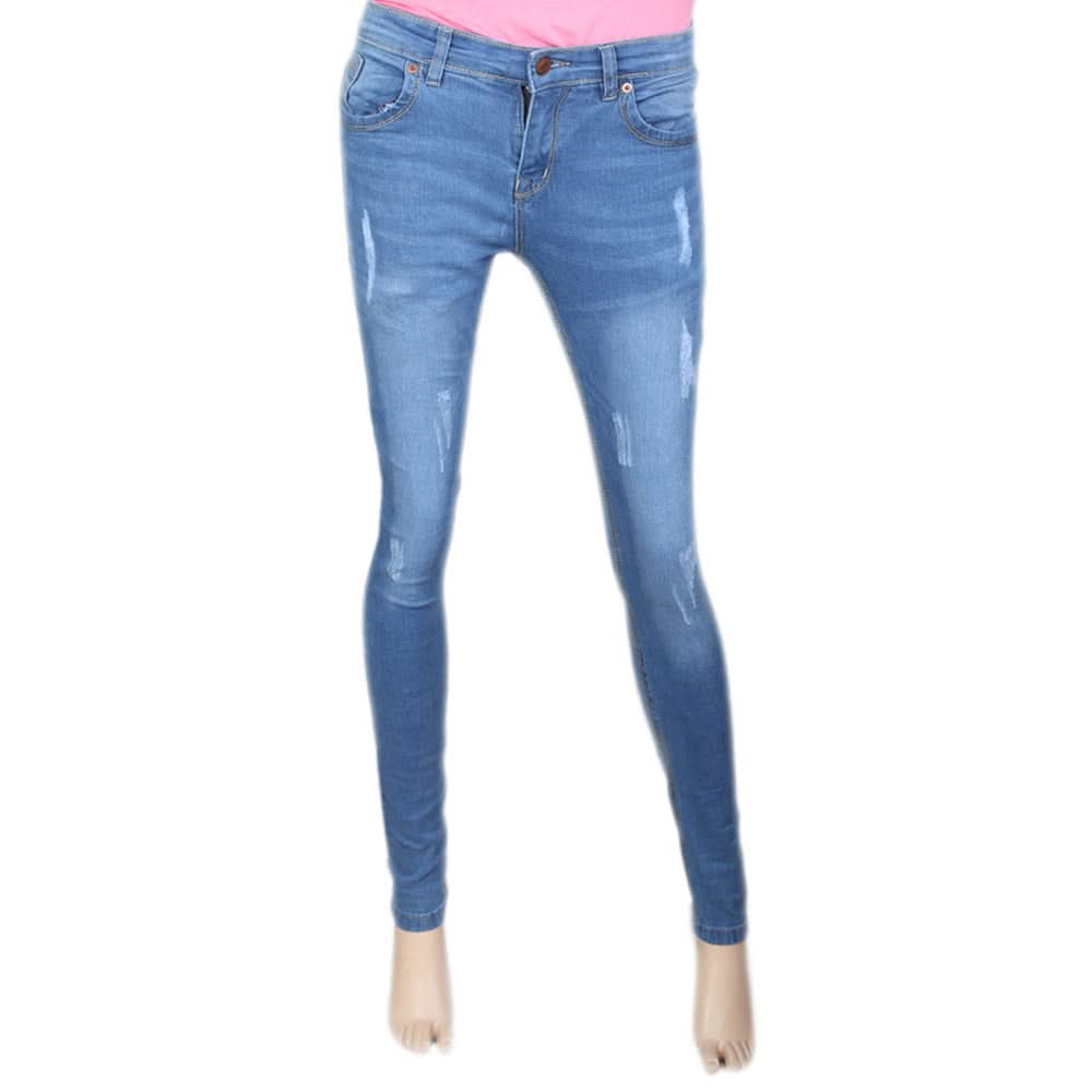 Women's Denim Pant - Blue, Women, Pants & Tights, Chase Value, Chase Value