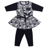 Girls Embroidered Cotton Suit 2 Pcs - Navy Blue, Kids, Girls Sets And Suits, Chase Value, Chase Value