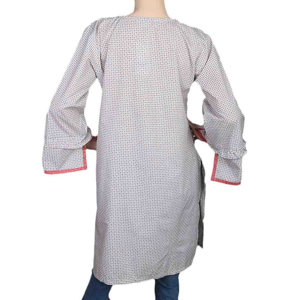 Women's Cotton Plain Kurti - Grey, Women, Ready Kurtis, Chase Value, Chase Value