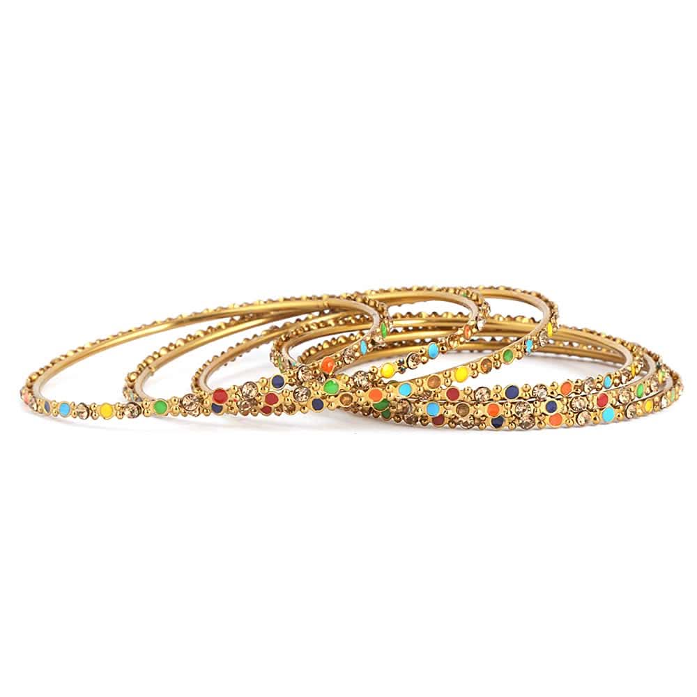 Women's Fancy Bangles 6 Pcs - Multi - test-store-for-chase-value