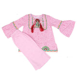 Girls Embroidered Cotton Suit 2 Pcs - Pink, Kids, Girls Sets And Suits, Chase Value, Chase Value
