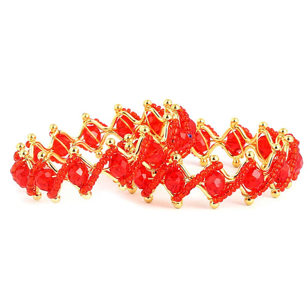 Girl's Fancy Bangles 2 Pcs - Red - test-store-for-chase-value