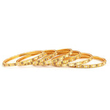 Women's Fancy Bangles 6 Pcs - Golden - test-store-for-chase-value