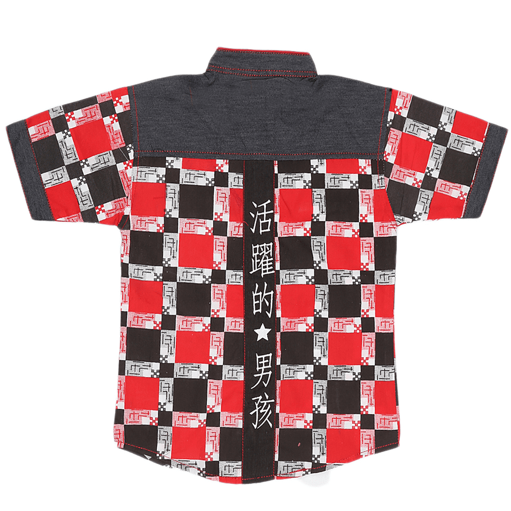 Boys Casual Shirt - Red - test-store-for-chase-value