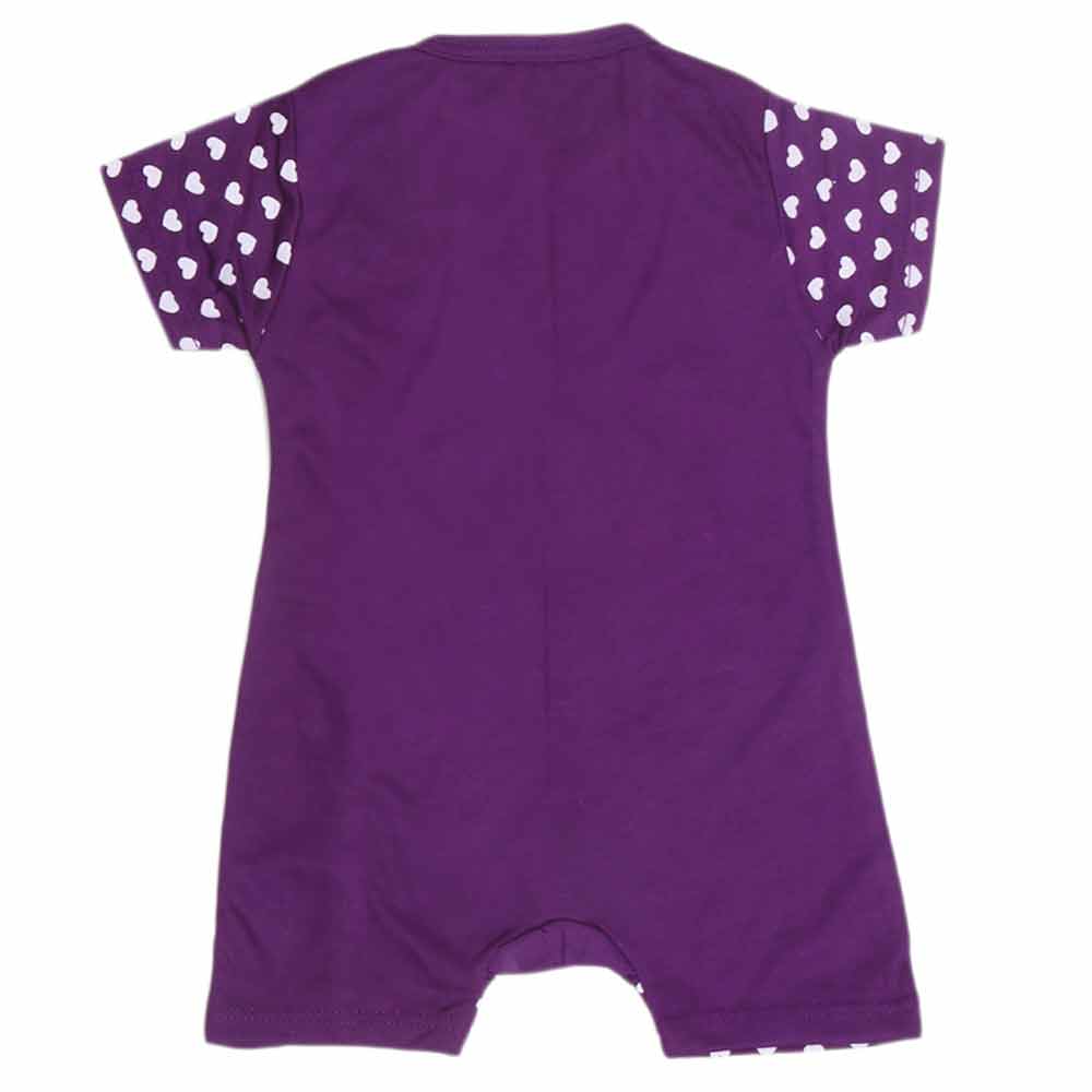 Newborn Girls Fancy Romper - Purple - test-store-for-chase-value