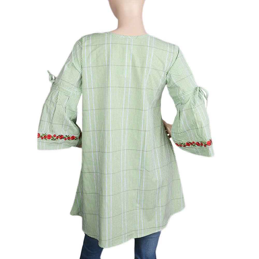 Women's Strip Cotton Kurti - Green, Women, Ready Kurtis, Chase Value, Chase Value
