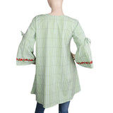 Women's Strip Cotton Kurti - Green, Women, Ready Kurtis, Chase Value, Chase Value