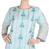 Women's Fancy Embroidered Kurti - Cyan, Women, Ready Kurtis, Chase Value, Chase Value