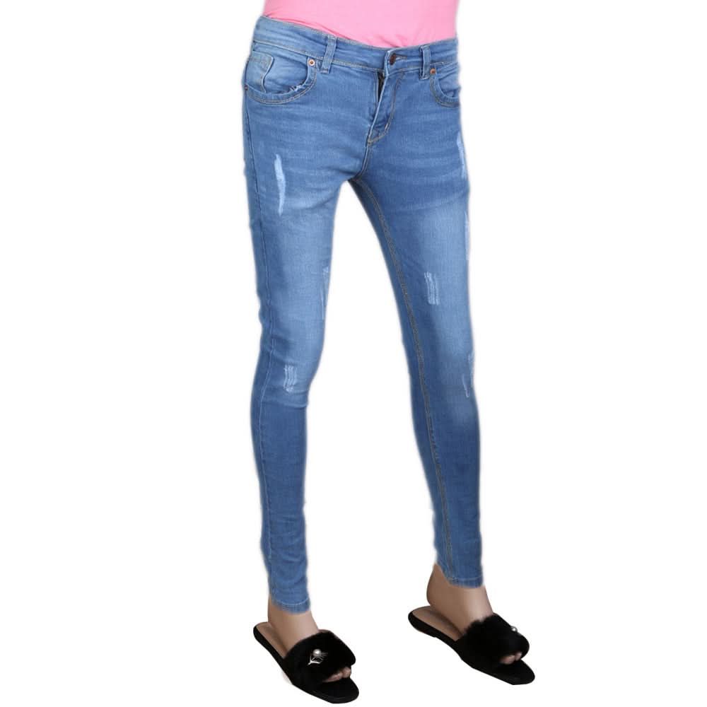 Women's Denim Pant - Blue, Women, Pants & Tights, Chase Value, Chase Value