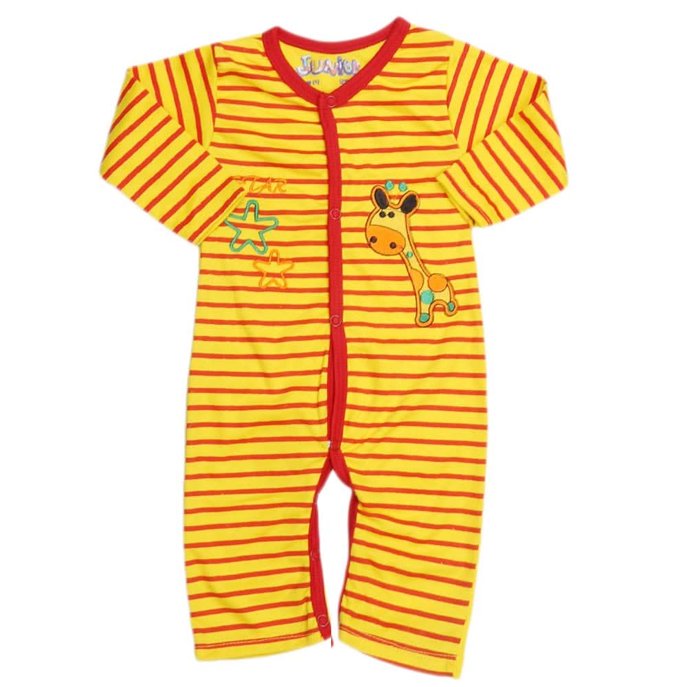 Newborn Boys Full Sleeves Romper - Yellow, Kids, NB Boys Rompers, Chase Value, Chase Value