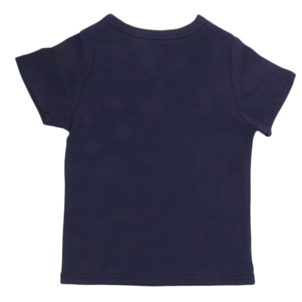 Boys Half Sleeves T-Shirt - Navy Blue, Kids, Boys T-Shirts, Chase Value, Chase Value