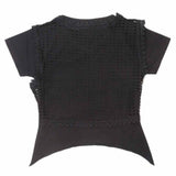 Girls Half Sleeve Fancy T-Shirt 2 Pcs - Black, Kids, Girls T-Shirts, Chase Value, Chase Value