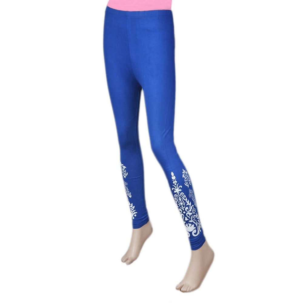 Women's Printed Tight- Blue, Women, Pants & Tights, Chase Value, Chase Value