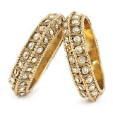 Women's Fancy Bangles 2 Pcs - Golden - test-store-for-chase-value