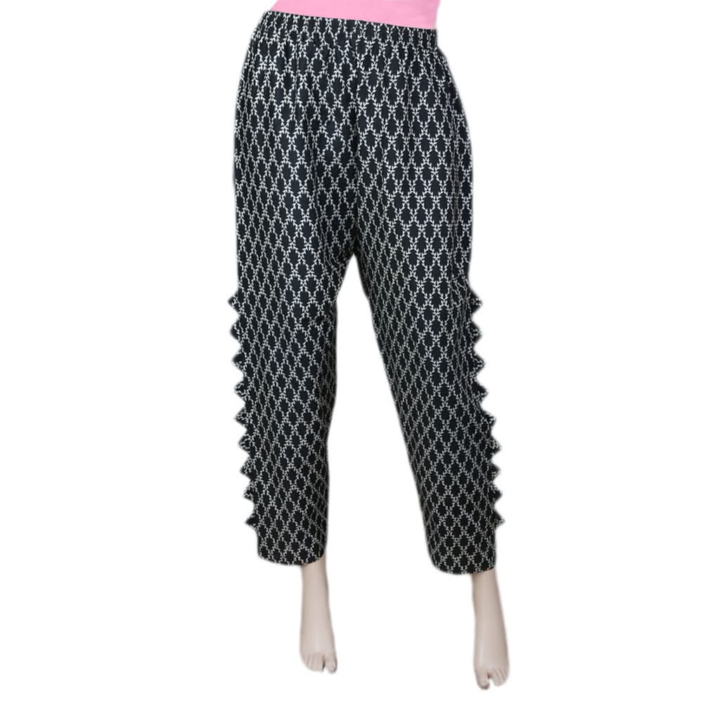 Women's Printed Woven Trouser - Black, Women, Pants & Tights, Chase Value, Chase Value
