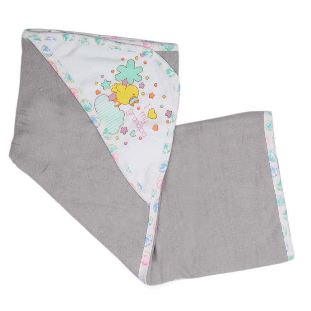Newborn Baby Bath Towel - Grey, Kids, Bath Accessories, Chase Value, Chase Value