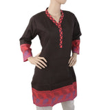 Women's Printed Cotton Kurti - Black, Women, Ready Kurtis, Chase Value, Chase Value