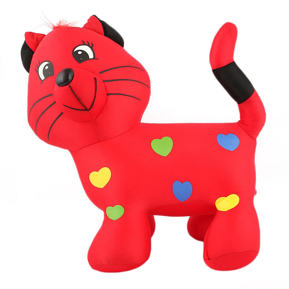 Stuffed Soft Been Cat - Red, Kids, Stuffed Toys, Chase Value, Chase Value