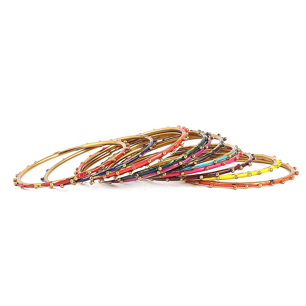 Girl's Fancy Bangles 12 Pcs - Multi - test-store-for-chase-value